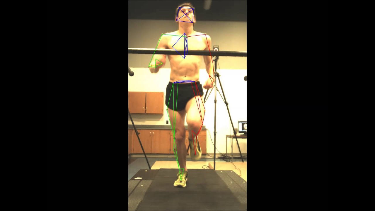 Slow motion running - front view