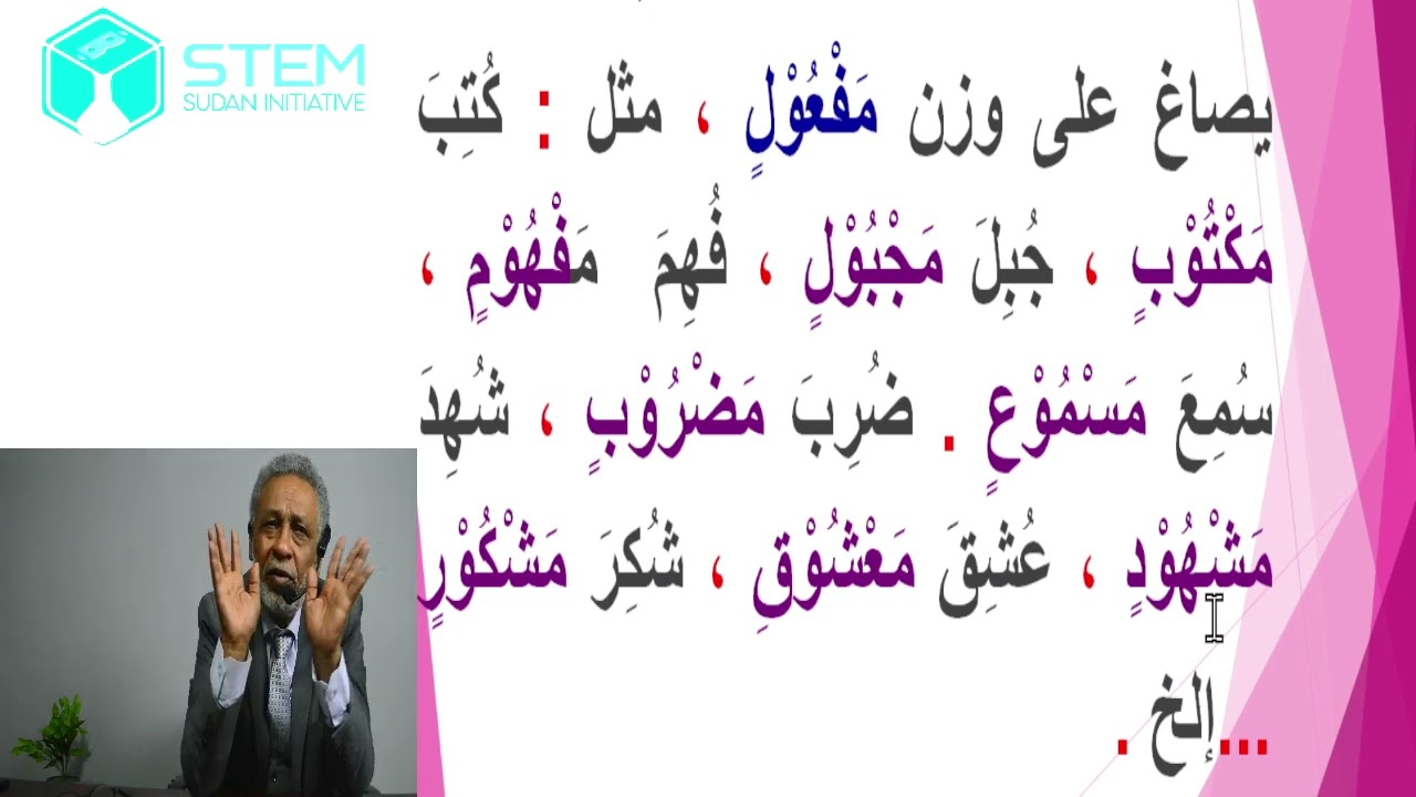 اسم المفعول - حصة رقم (1) - مقرر القواعد لطلاب الشهادة السودانية