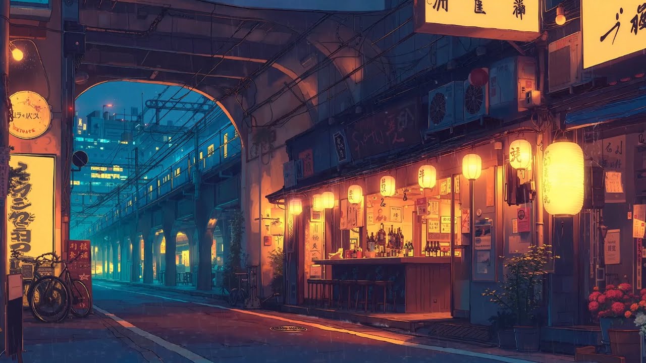 Echoes of 1990s 📼 Rainy Neon Streets 🏙️ Calm Lofi for Solitude