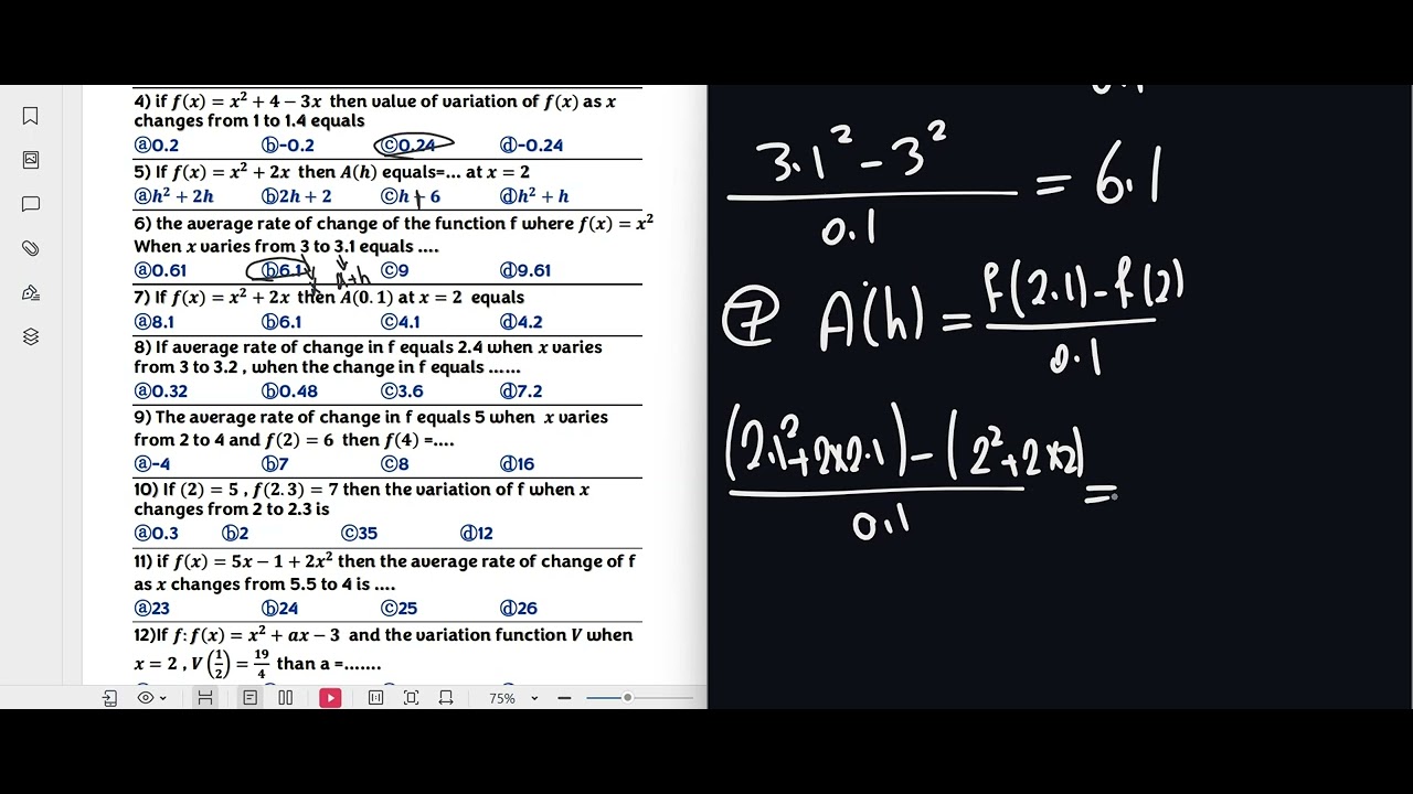 Senior 2 | Calculus | Lesson 1 Unit 3 | Rate of change