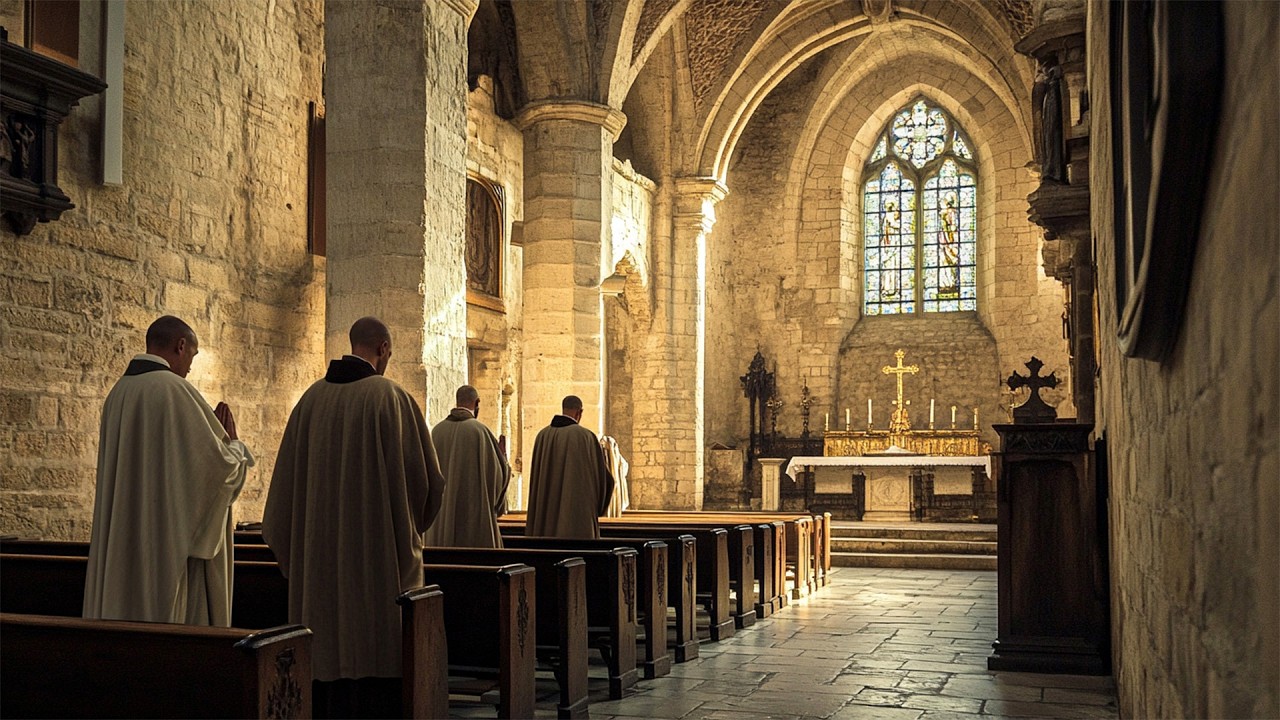 Holy Mass Gregorian | Gregorian Chants in the Monastery of Catholic Church