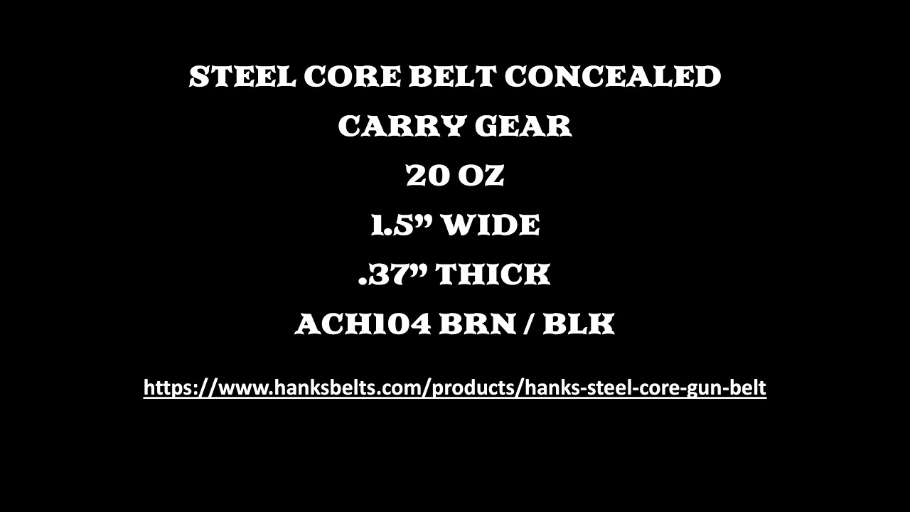 Hank's Belt Product Review ACH104