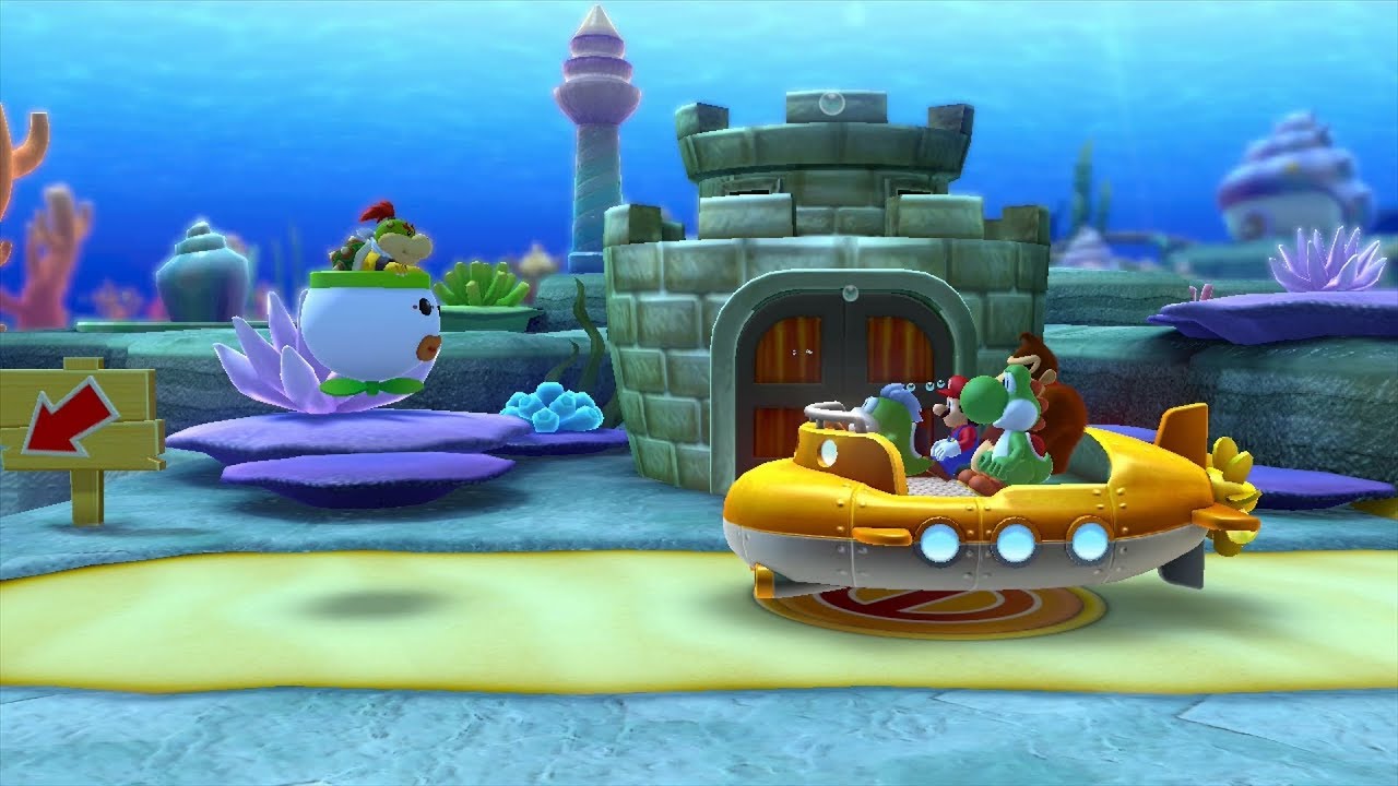 Mario Party 10 Mario Party #303 Spike vs Yoshi vs DK vs Mario Whimsical Waters Master Difficulty