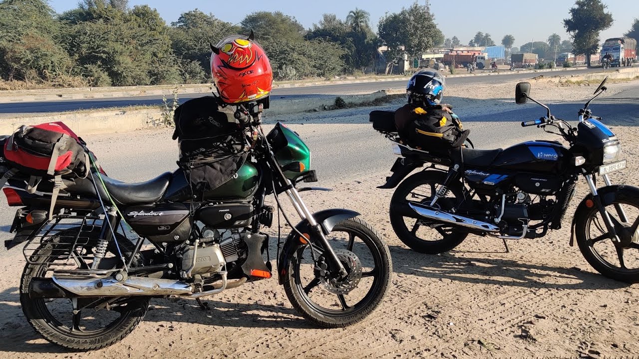 Splendor से फुल आतंक काट दिया Day 1 Delhi To Rajasthan Ride on 100cc  hero splendor touring modified