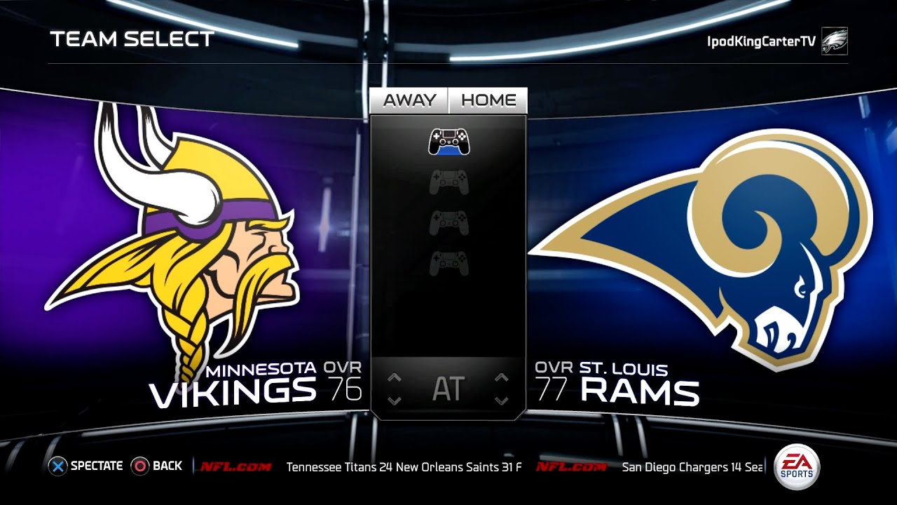 MADDEN NFL 15 PS4 Full Gameplay: Vikings vs Rams - Week 1 NFL Regular Season Matchup Simulation