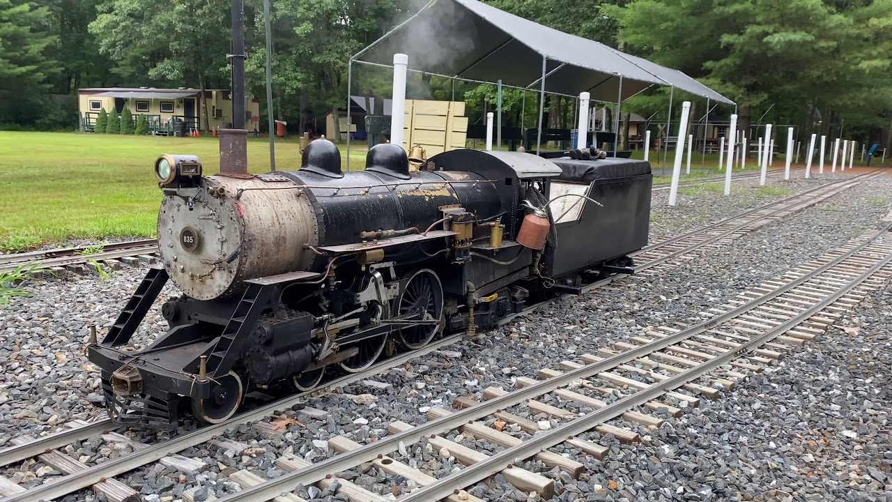Waushakum Live Steamers Rainy Run 7.17 2020 (Little Engines Pacific 311, Old Atlantic 835)
