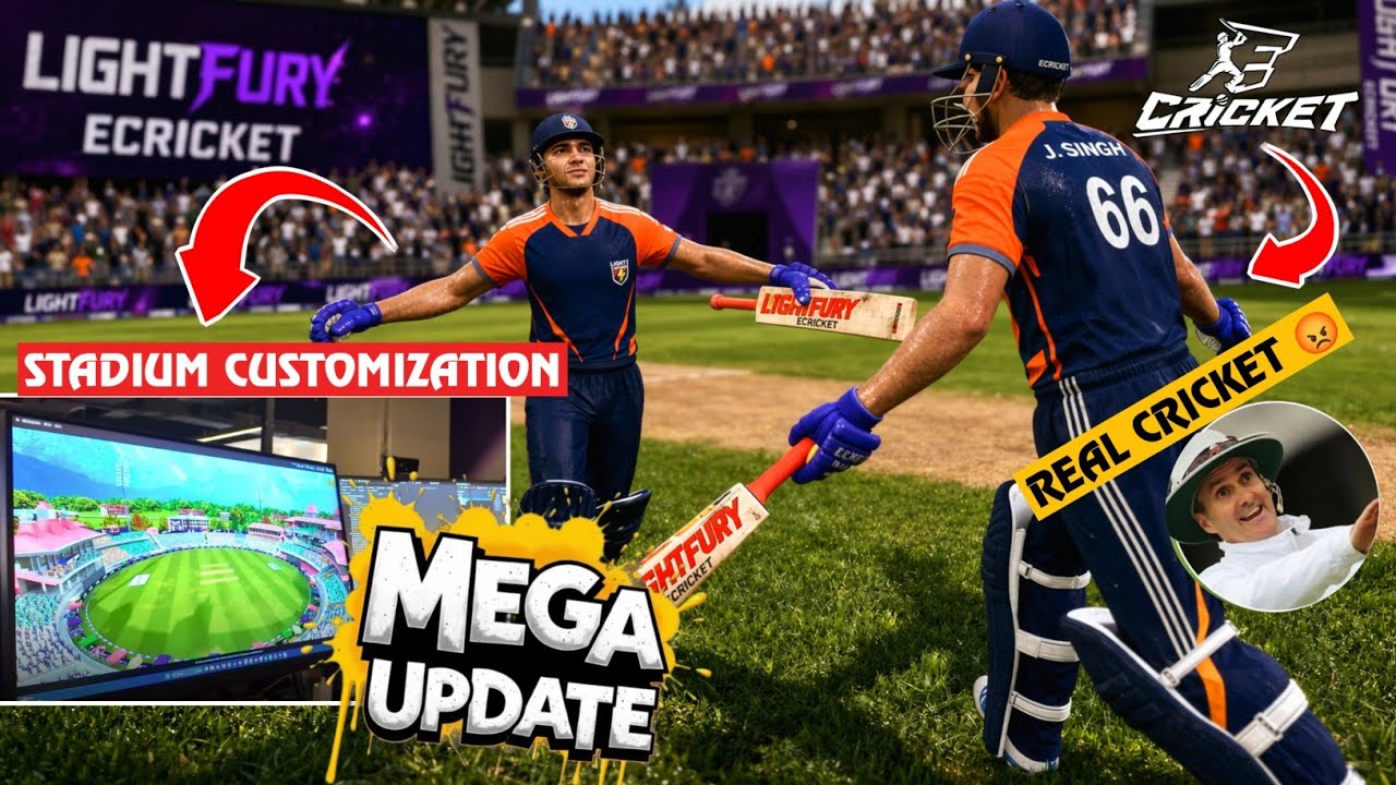 Ecricket New Update- Unique Stadiums | Real cricket New Update Everyone Angry 😡