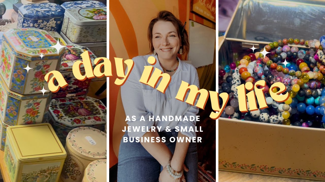 Jewelry Making, Packing Orders, & Market Prep | Day in the Life Small Business Vlog