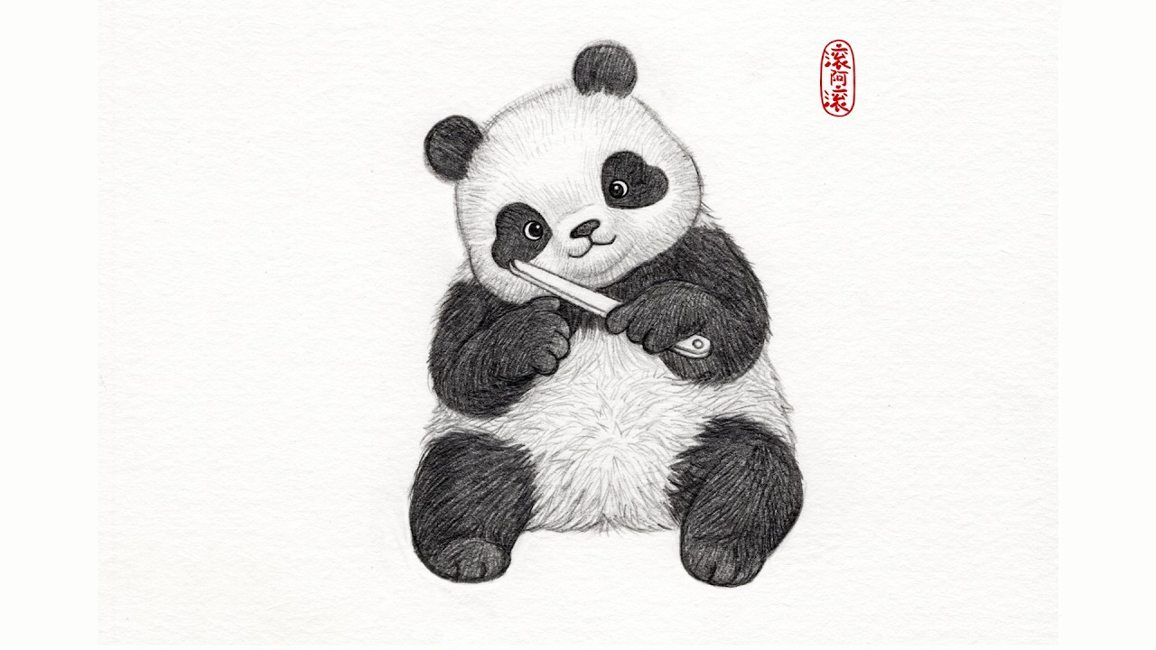 Be careful｜Draw panda Day 146