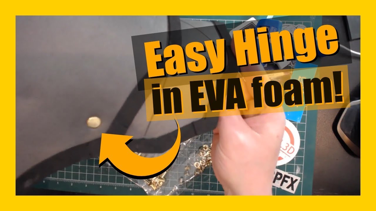 Cosplay tutorial EVA foam, Easy hinge or pivot point