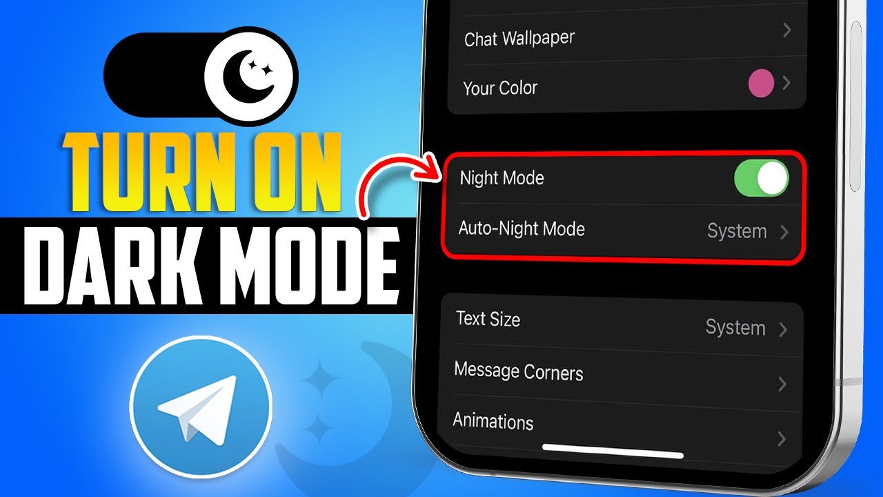 How to Turn ON Dark Mode on Telegram Using iPhone | Enable Telegram Dark Mode