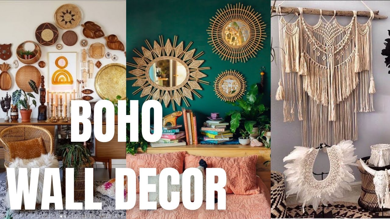 Inspiring Boho Wall Decor Ideas. Bohemian Style Wall Design.