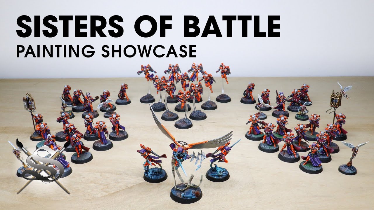 CUSTOM CELESTINE! Warhammer 40k Sisters of Battle Army Painting Showcase