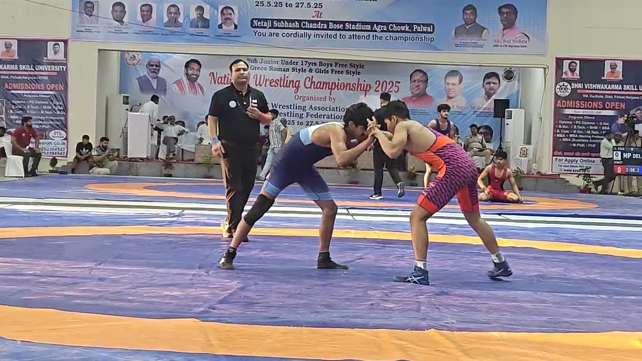 National Wrestling Championship 2025 (Under-17) 60kg boys at Palwal #wrestling #nationalchampionship