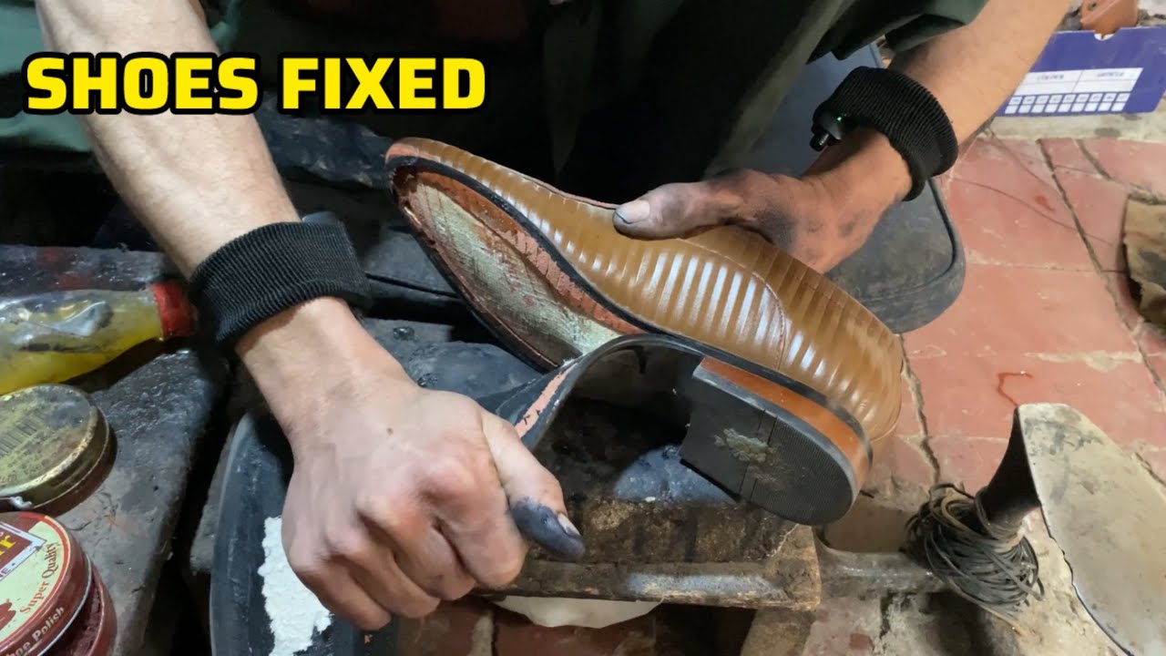 Relaxing Shoe Repair Process | 100% Satisfying ASMR Shoe Restoration