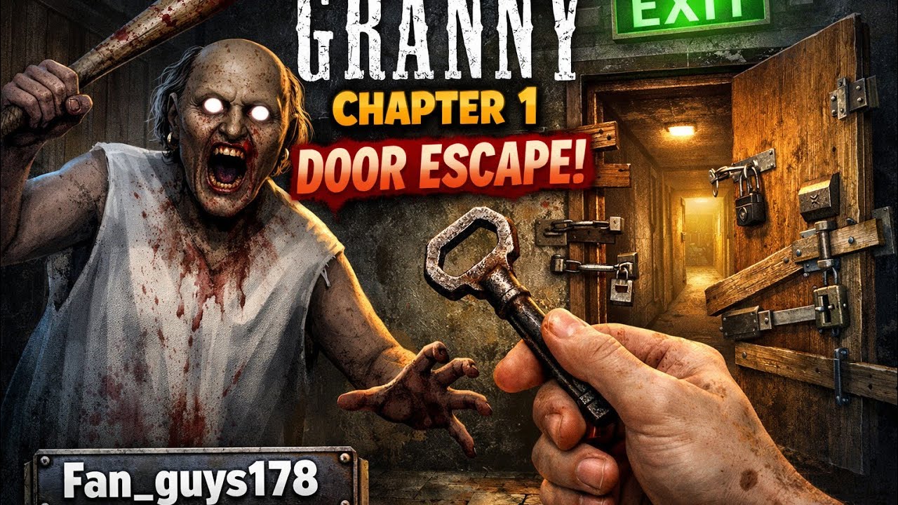 Granny Chapter 1 Door Escape Ending 🔑 | Full Horror Gameplay Hindi #GrannyChapter1 #GrannyDoorEscape