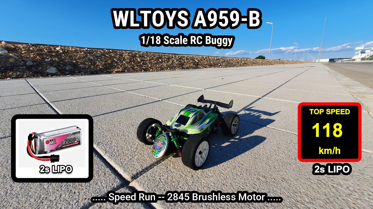 🎦 V#65 Crazy Fast on 2s ... Wltoys A959-B (Part 1) : 118 km/h ... Very Cheap Brushless Upgrade