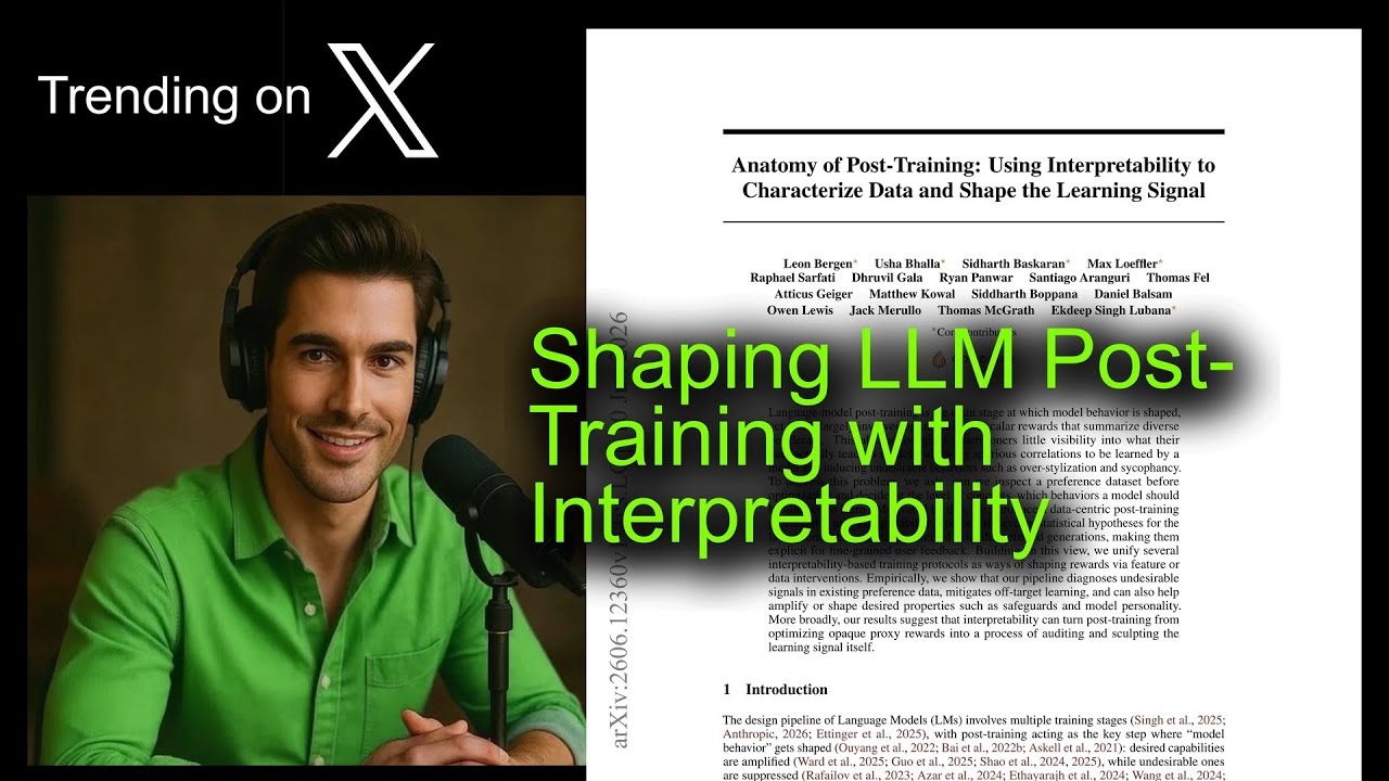 Shaping LLM Post-Training with Interpretability