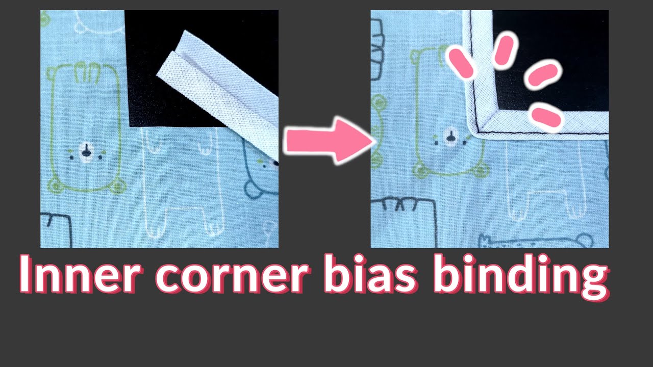 How to bind inner corner with bias tape - DIY Sewing