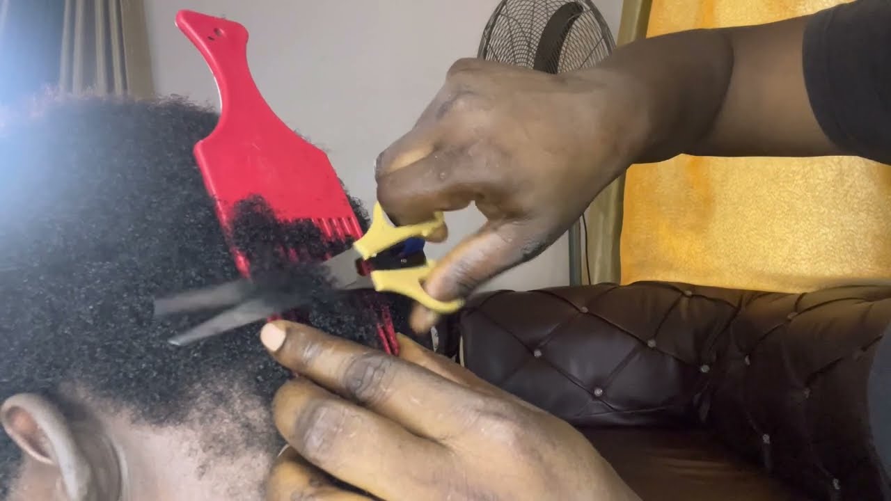 ASMR✨Giving my Brother a Real Haircut with bubblegum chewing sound.