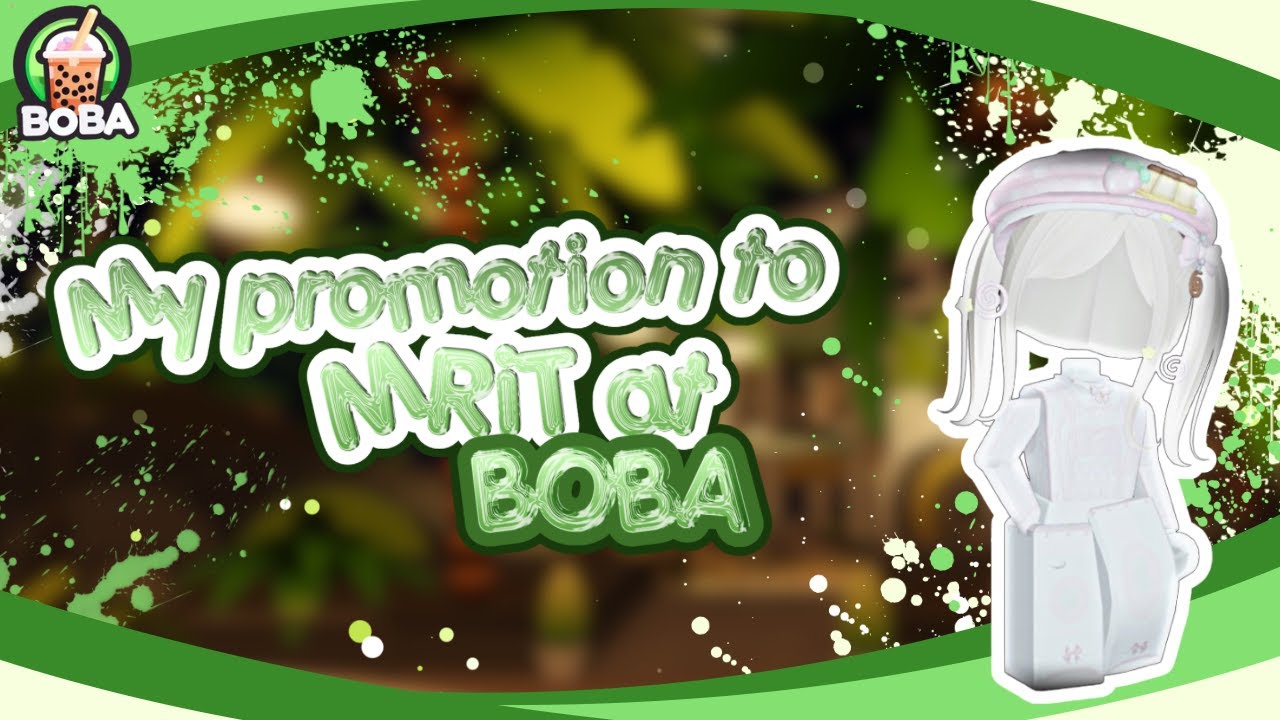 my promotion to mrit @ boba cafe (roblox)!!!