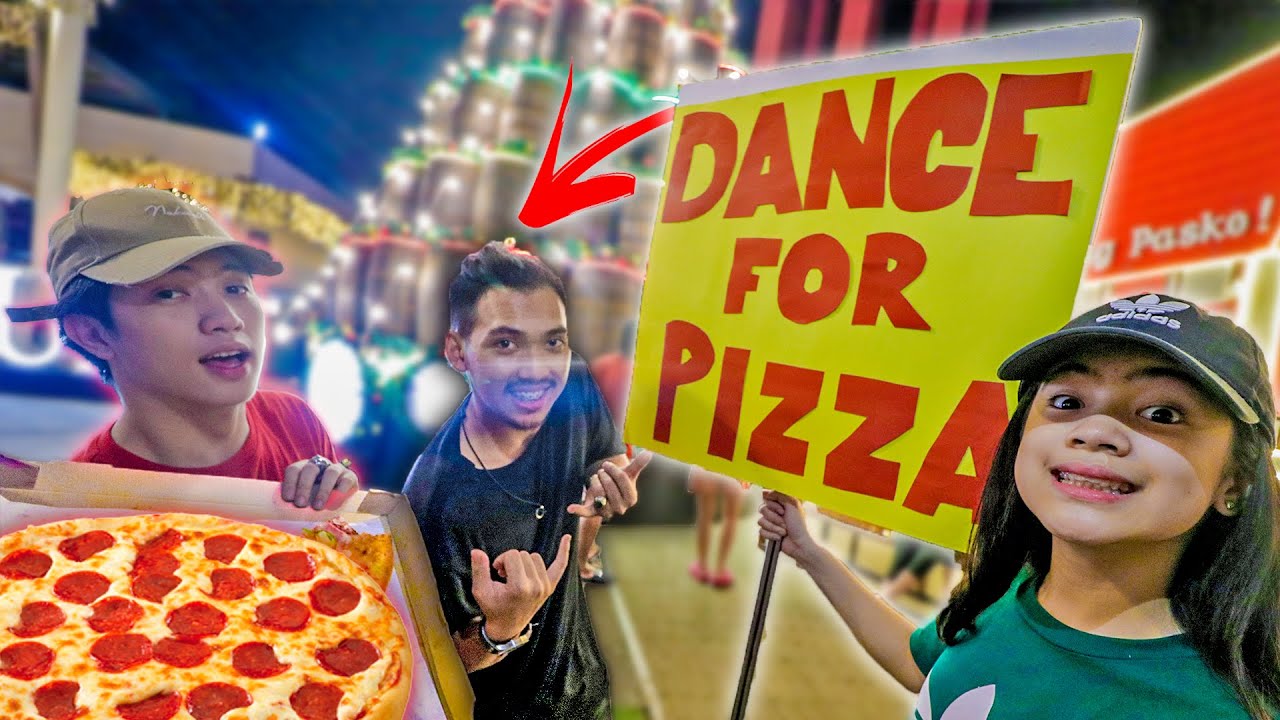 DANCE For PIZZA In Public!! | Ranz and Niana