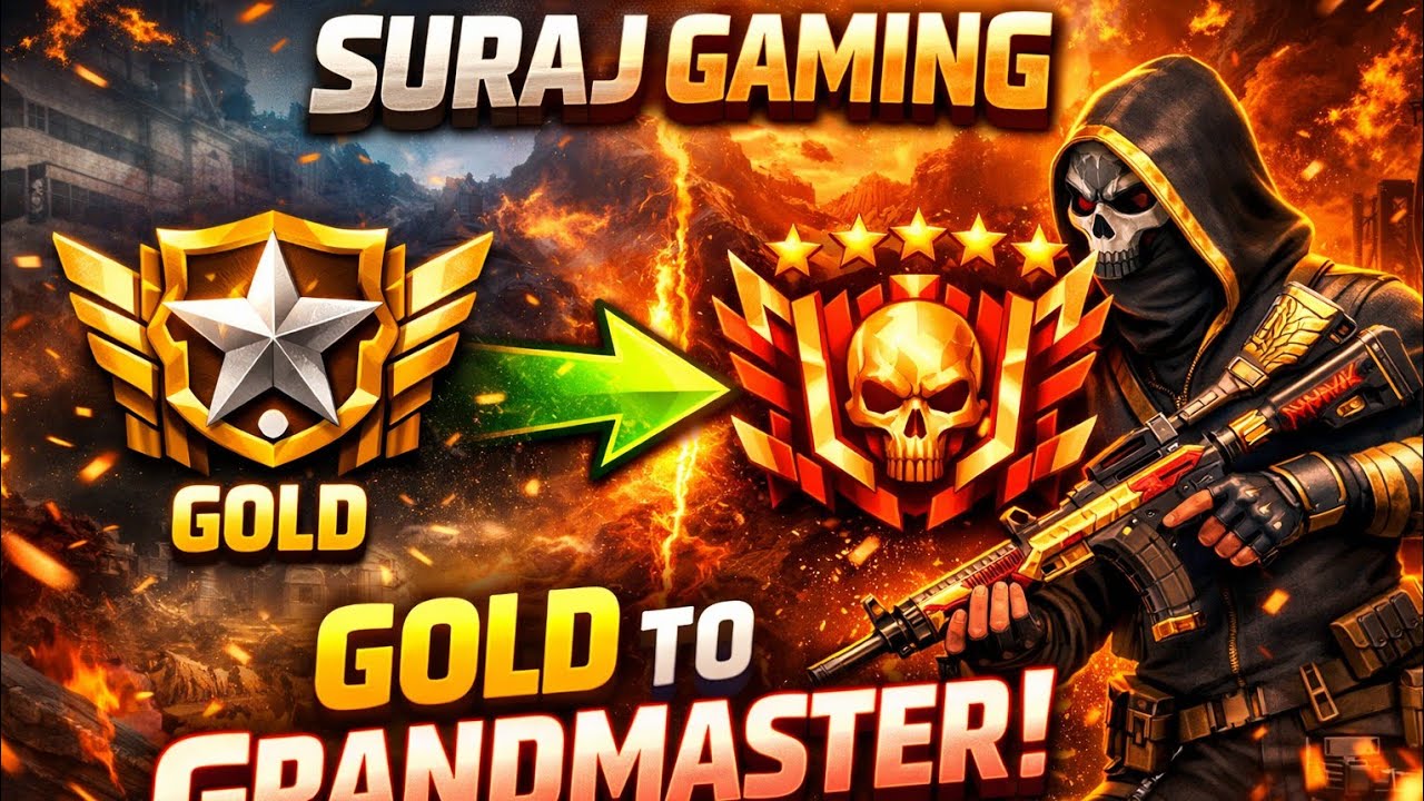 01Gold to Grandmaster 🔥 Full Rank Push | Suraj Gaming | 