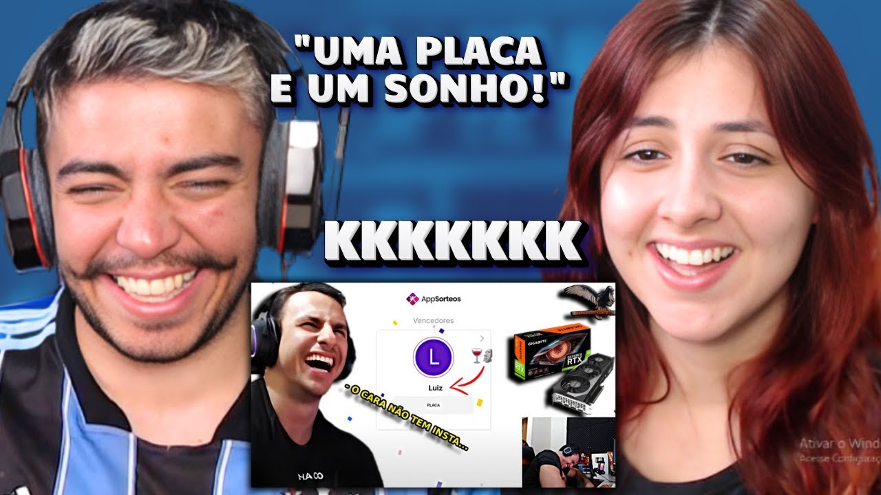 XANDÃO SORTEANDO sua PLACA de VIDEO e SENDO ATORMENTADO pelo CHAT KKKKK (LUIZ BASED) REACT em CASAL
