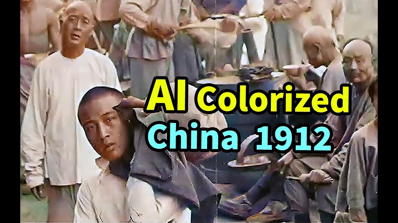【4K, 60Fps Colorized】China 1912, Qing Dynasty, 100 years ago 【AI Restoration】
