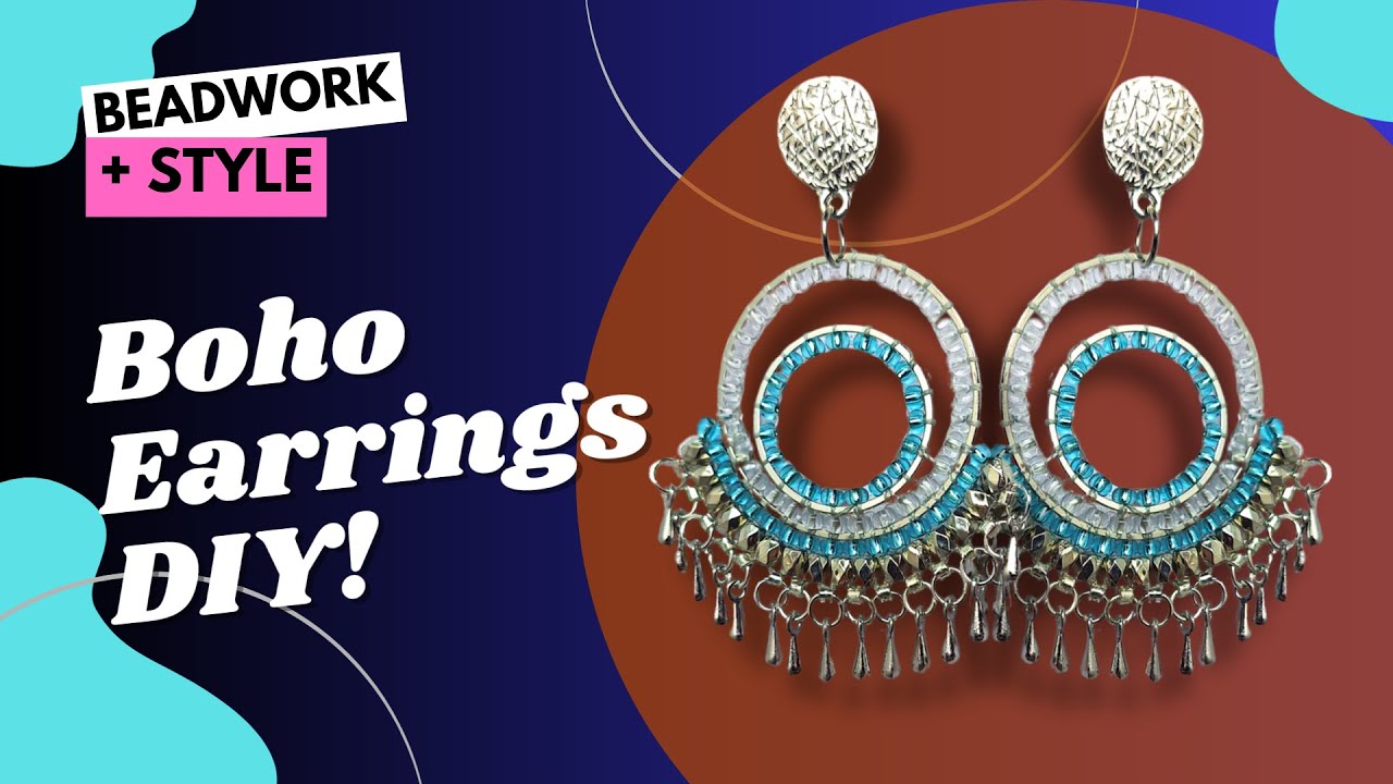 Handmade Statement Earrings DIY | Sparkling Beads + Metal Details