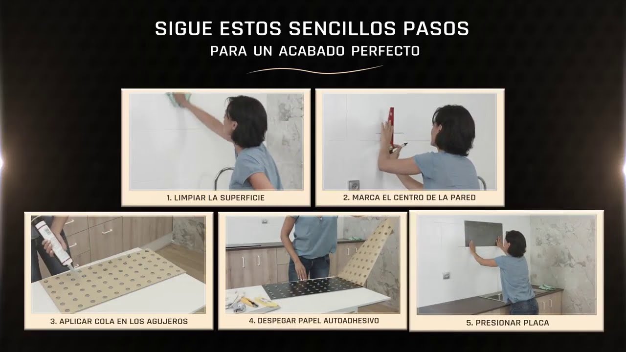 V-Line | Easy Cover Pro, losetas de vinilo para paredes en cocinas y baños.