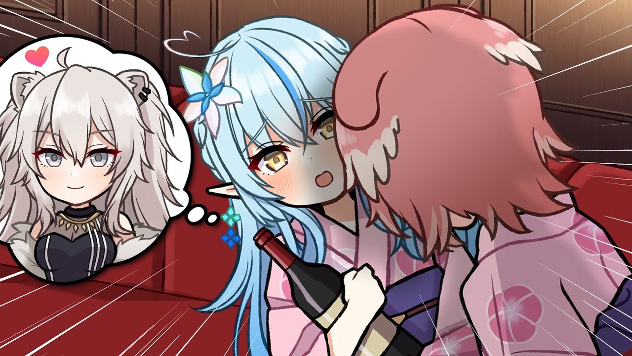 【手描き】ラミルイ酔っぱっぱオフコラボの結末【雪花ラミィ / 鷹嶺ルイ / 獅白ぼたん / ホロライブ / 切り抜き】