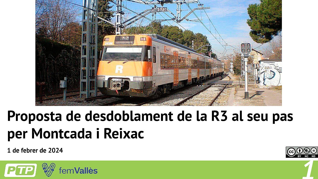 Proposta de desdoblament de la R3 al seu pas per Montcada i Reixac