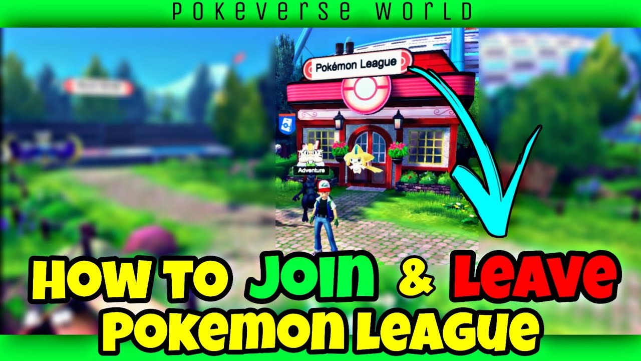 HOW TO JOIN & LEAVE POKEMON LEAGUE in Battle Monsters World #pokeverse