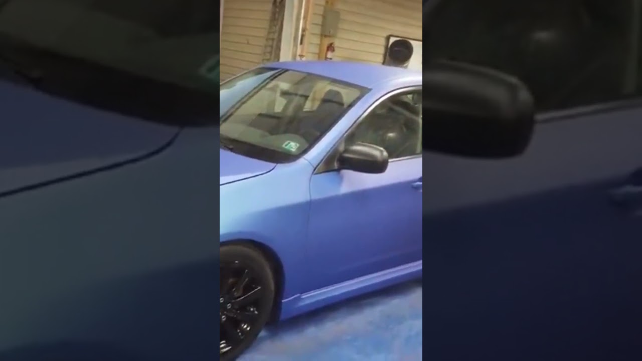 Persian Blue plastidip on a WRX #plastidip #dipyourcar #copart #rebuild #liquidwrap #subaru #wrx
