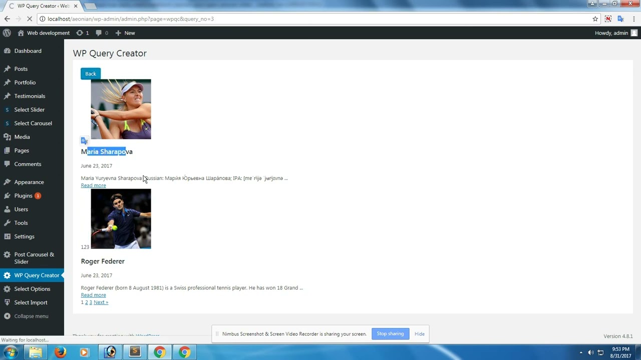 WP Query Creator