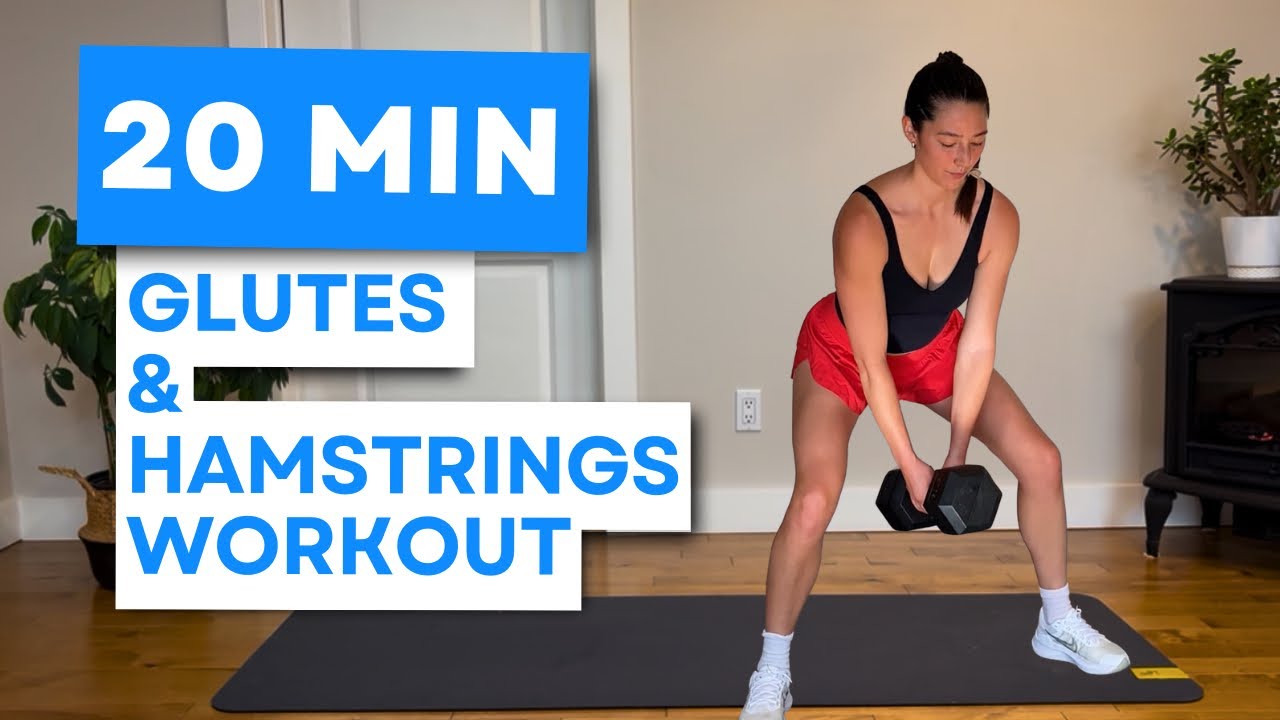 20 Min GLUTES & HAMSTRINGS Workout | At Home Lower Body with Dumbbells | Strength Training