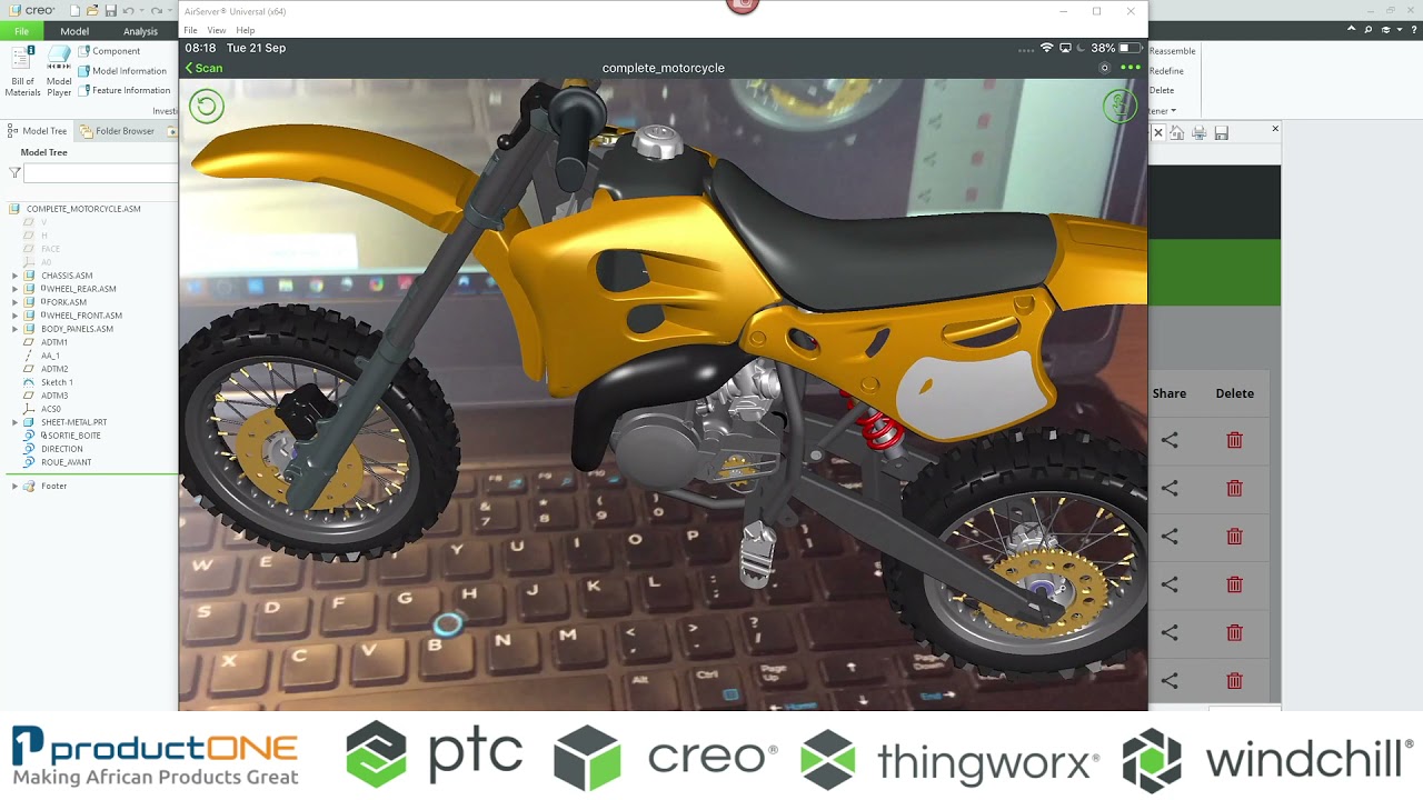 Augmented Reality with multiple views on Creo Parametric 8.0