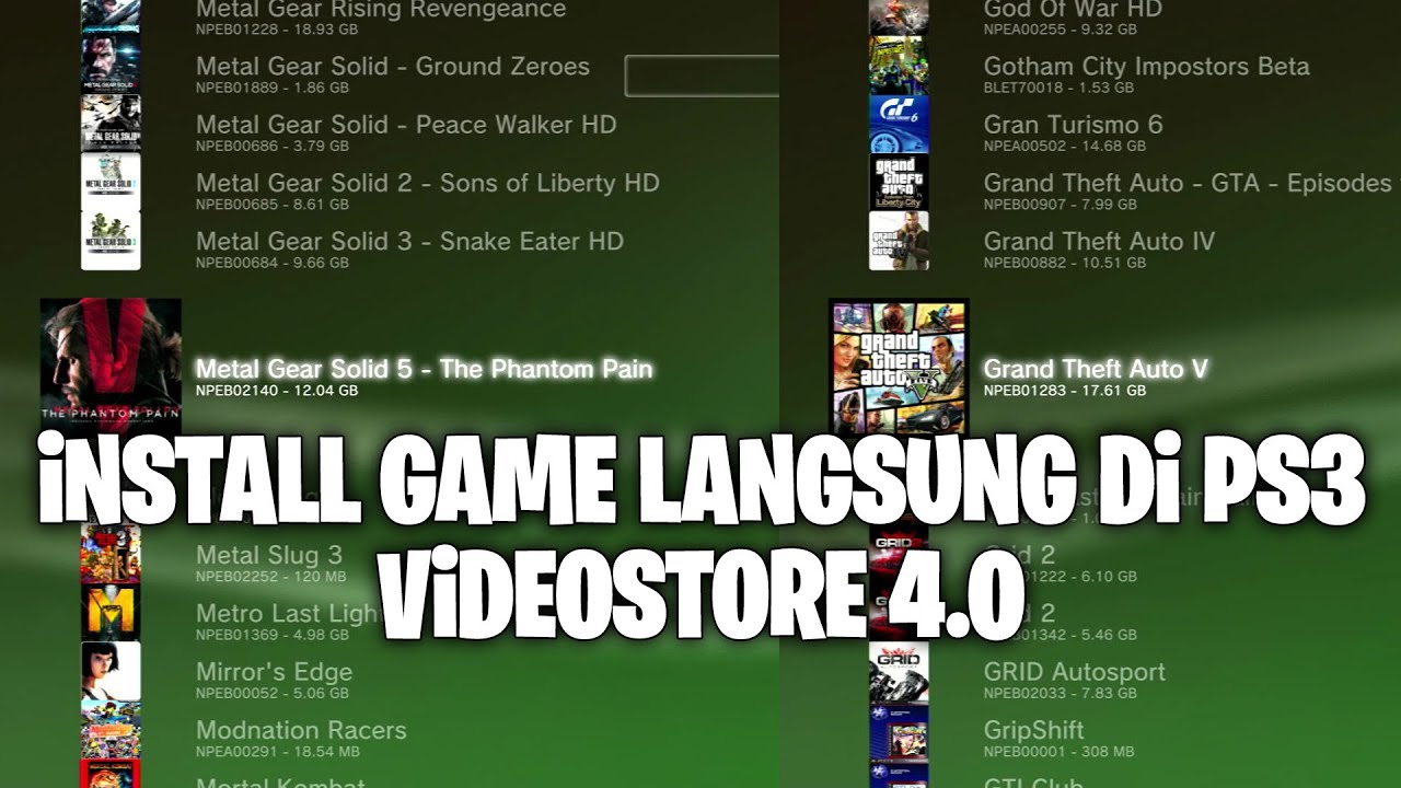 VideoStore 4.0 Terbaru: Download game PS3 Langsung di PS3