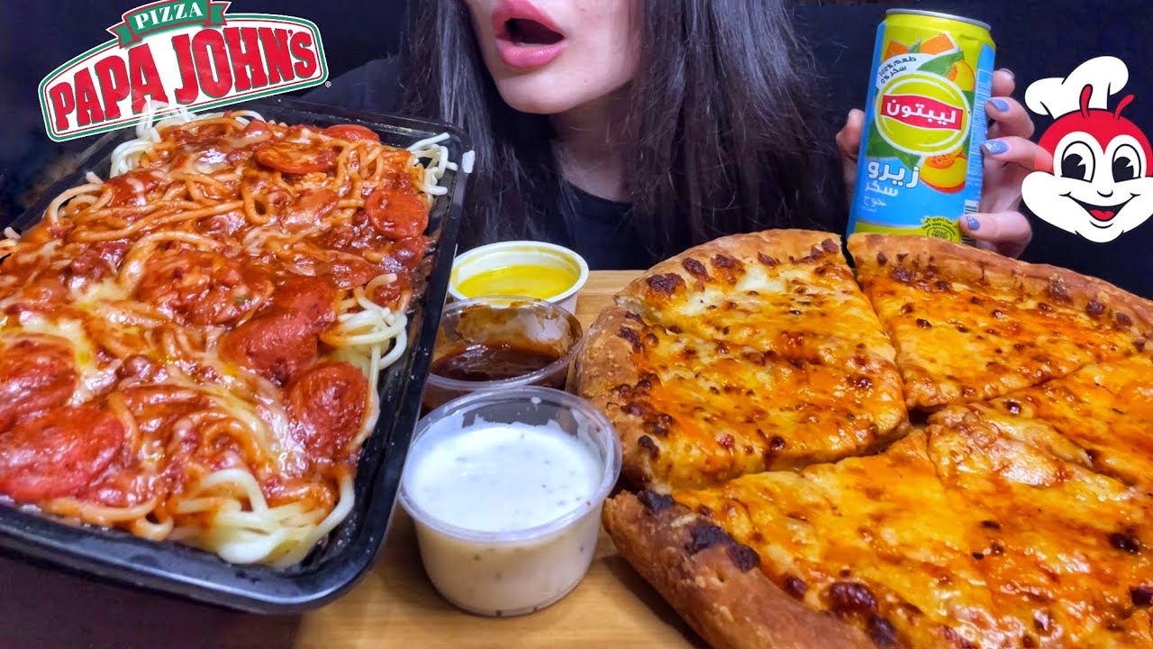 ASMR CHEESE PIZZA + PASTA JOLLIBEE MUKBANG (No Talking) EATING FOOD