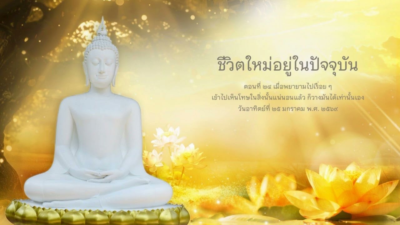 ชีวิตใหม่อยู่ในปัจจุบัน | ตอนที่ ๒๔ เมื่อพยายามไปเรื่อย ๆ เข้าไปเห็นโทษในสิ่งนั้นแน่นอนแล้ว...