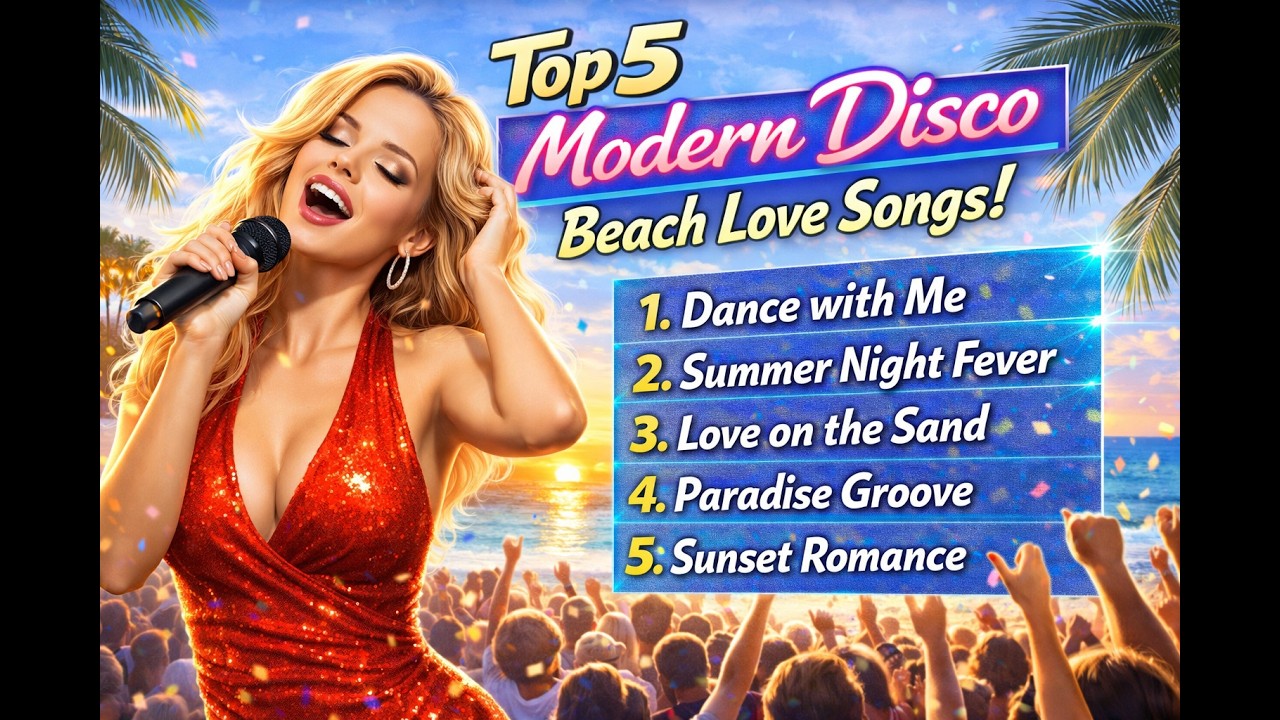 🔥 Top 5 Modern Disco Beach Love Songs | Endless Summer Dance & Romantic Vibes 🌊💃 / RetroGalaxy AI