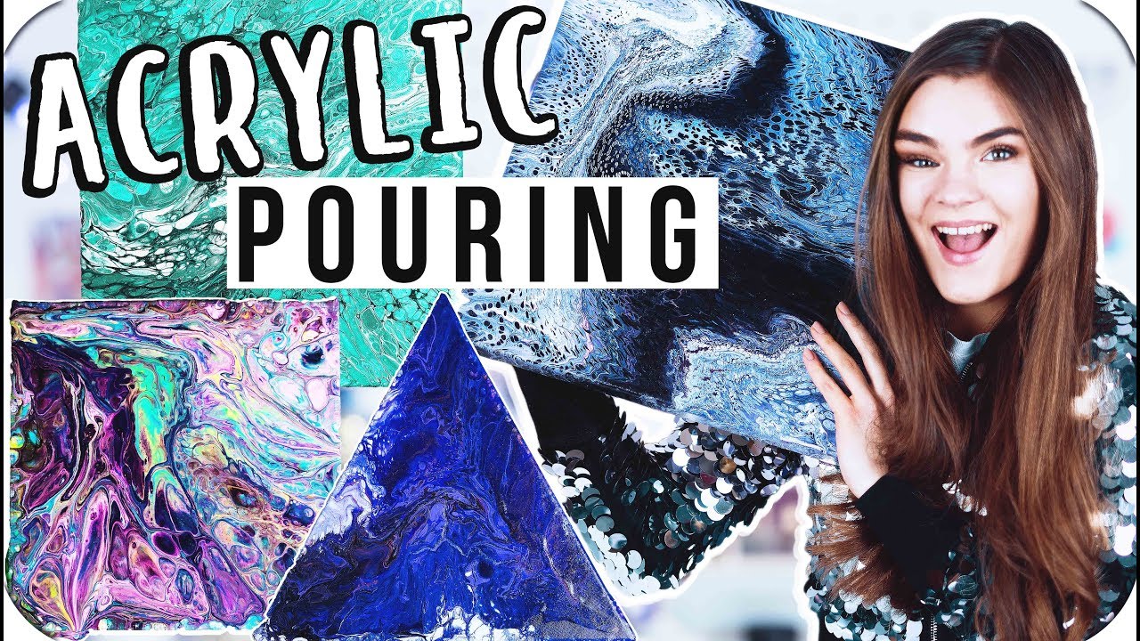 Acrylic Pouring Tutorial deutsch - Die coolste DIY Maltechnik ever! // I'mJette