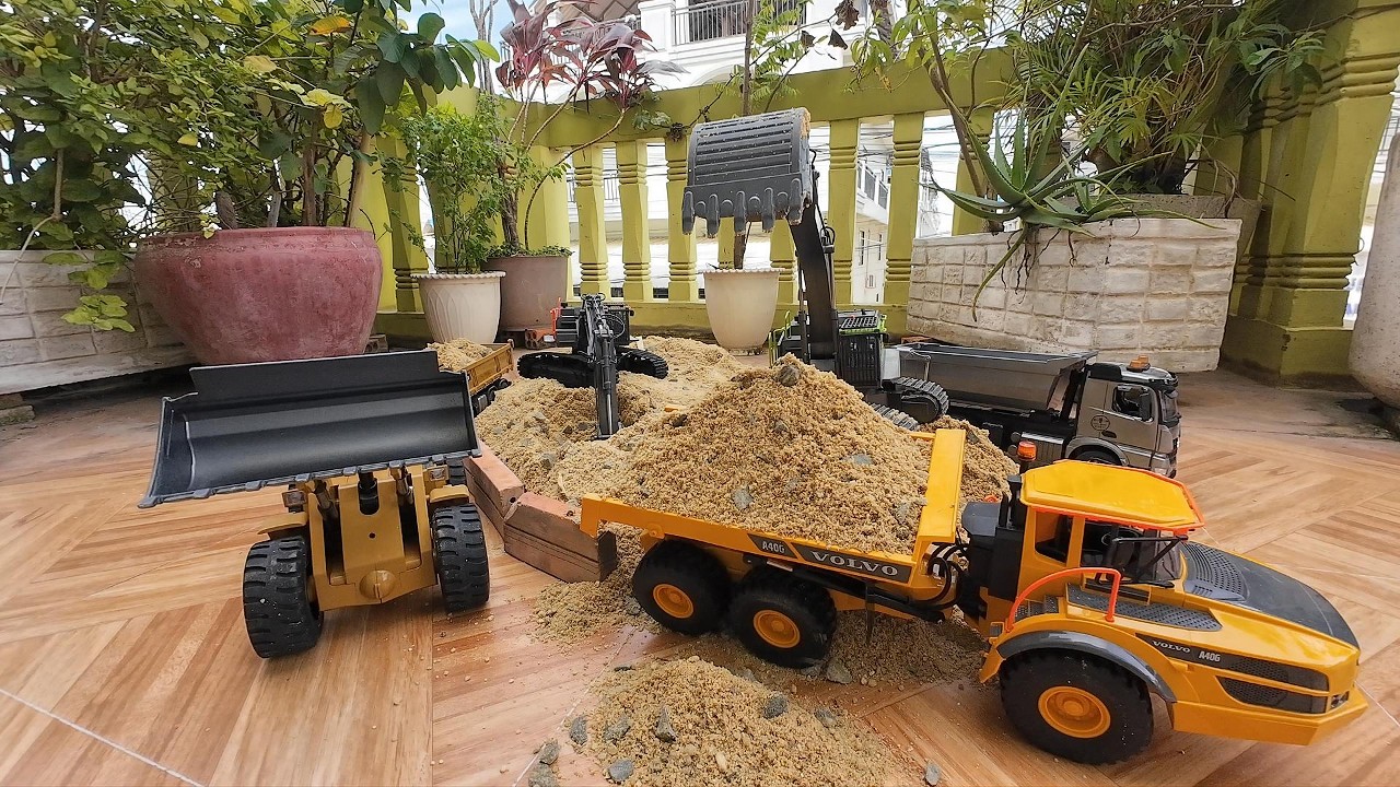 Ultimate RC Construction Experience! Huina Heavy Haulers and Volvo in Full Operation