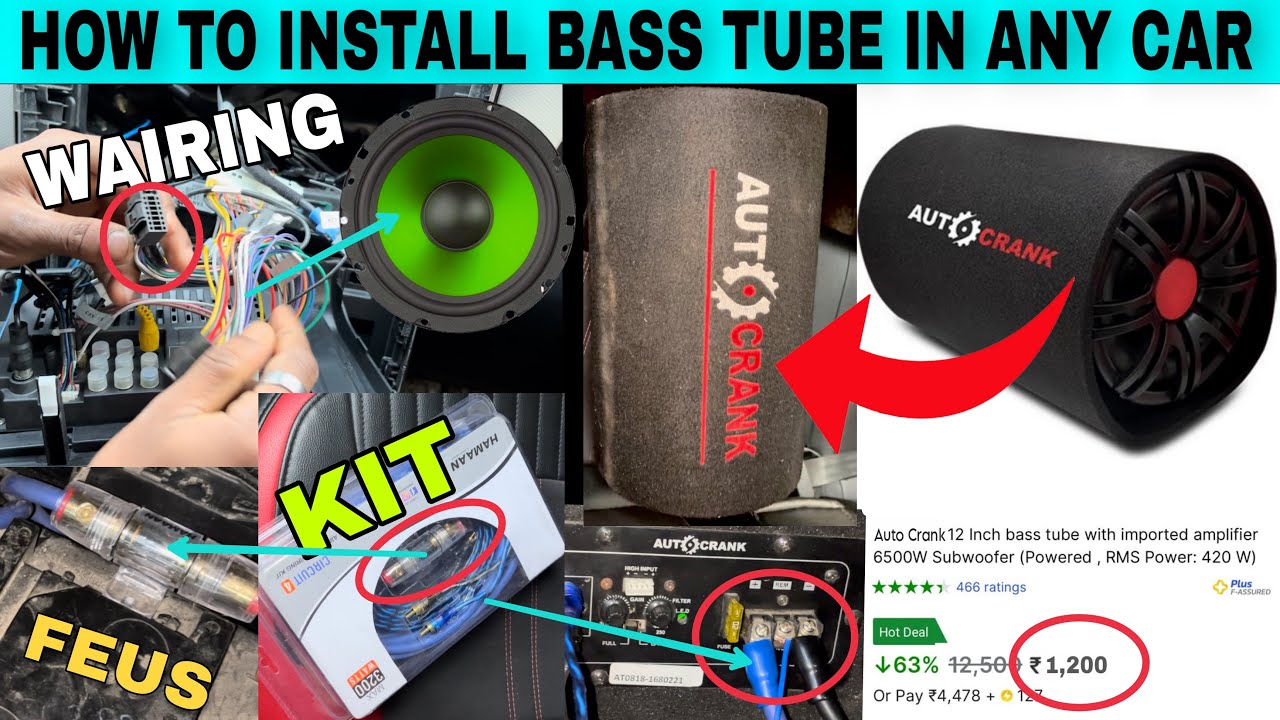How to install bass tube in car | bass tube install in car #carbasstube #subwoofer