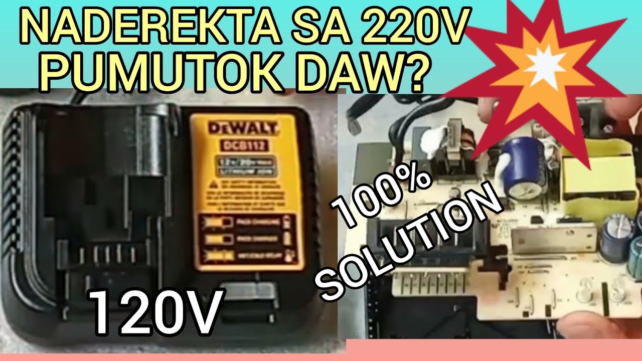 120V DEWALT IMPACT DRIL CHARGER DIRECT TO 220V (REPAIR 100% SOLUTION )