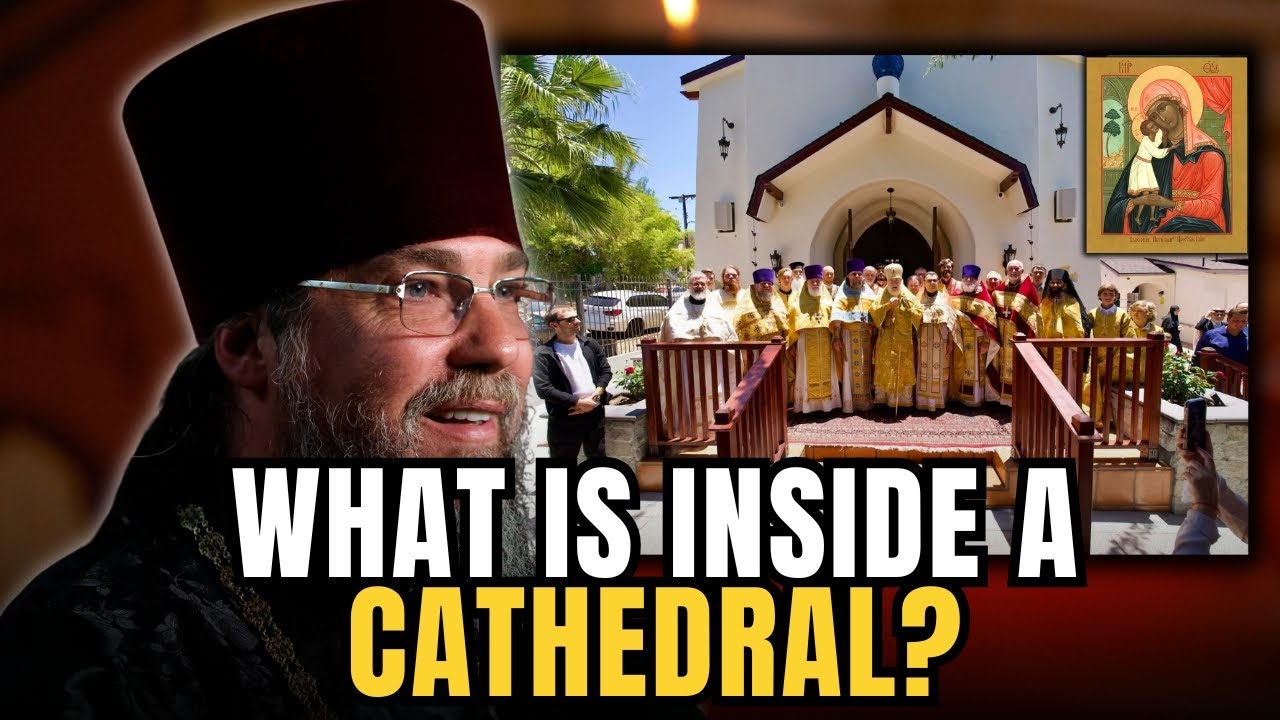 Orthodox Priest Gives Tour of A Russian Orthodox Cathedral (Father Nazari)