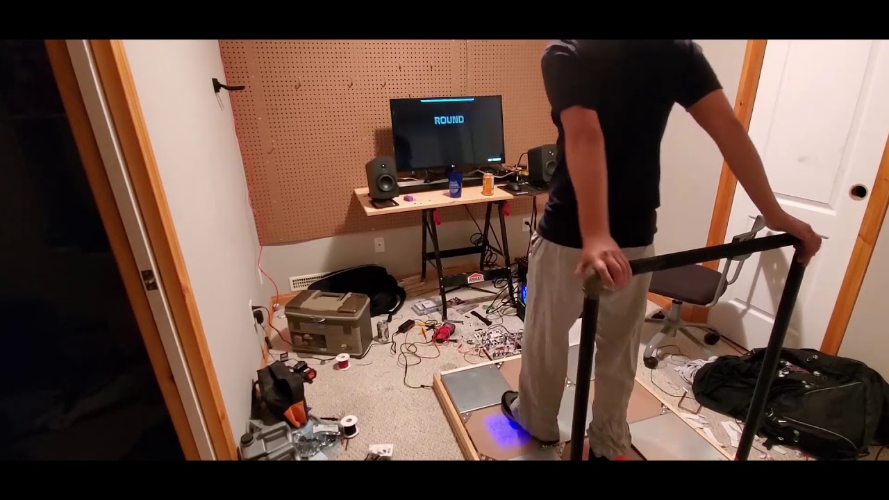 Prototype DDR/ITG 4 Panel Dance Pad Test