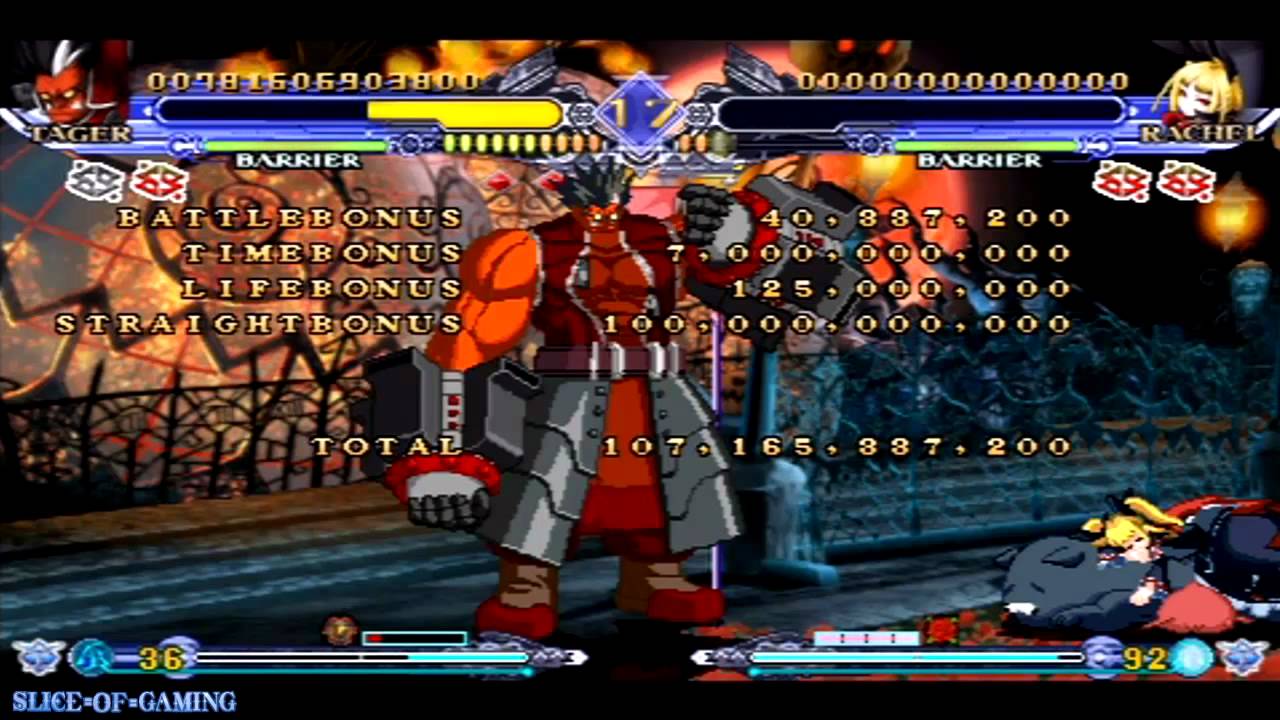 Slice of Gaming - BlazBlue: Continuum Shift II (PSP) Tager Arcade Run (Full)