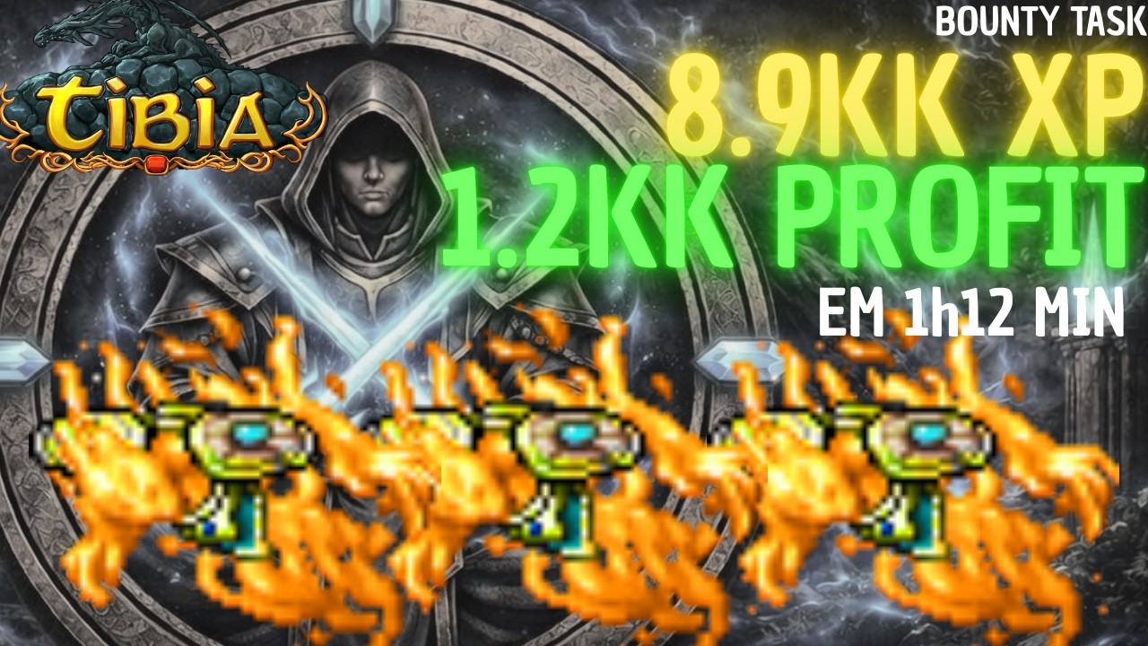 BOUNTY TASK - 344(264) HELLFIRE FIGHTER - 8.9KK EXP / 1.2K+ PROFIT - 1H12 MIN - 570+ MONK SOLO